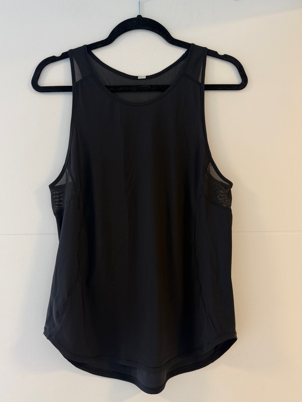Lululemon Sculpt Tank Black Mesh Running Tank Size 6